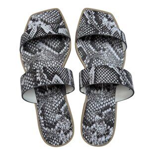 Dolce Vita 7.5 Snakeskin Print Sandal Minimalist Casual Coastal